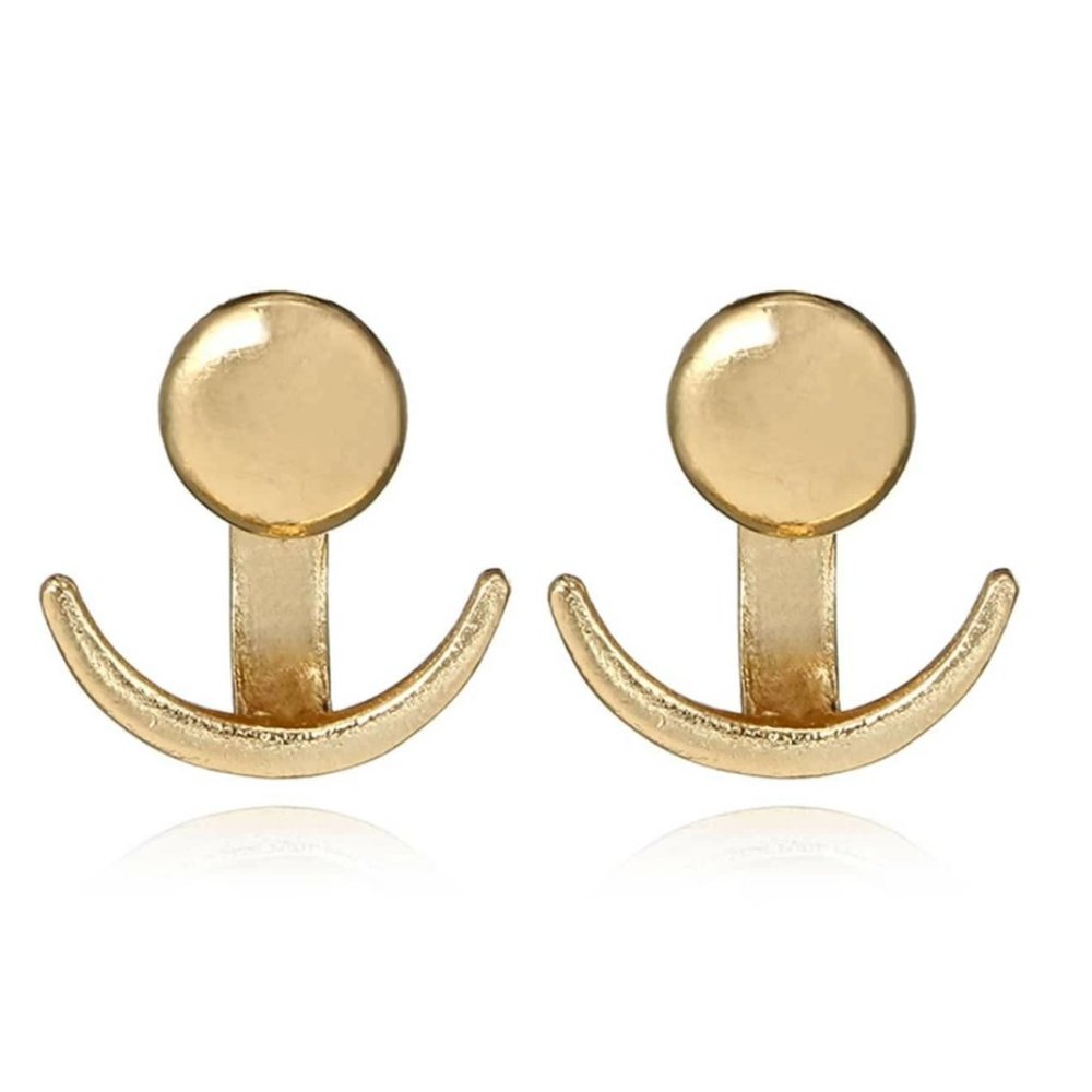 Hannah Golden Stud Earrings - Picture 2 of 3
